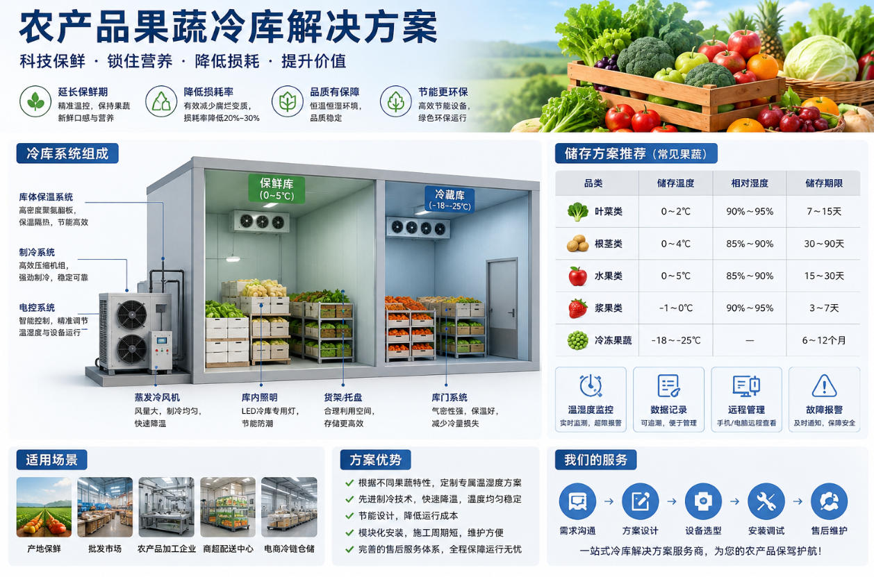 嵊泗县农产品果蔬冷库方案实景图