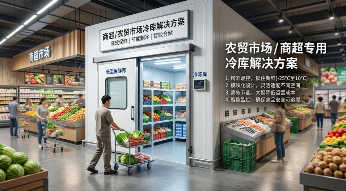 瑞安市商超/农贸市场冷库方案实景图